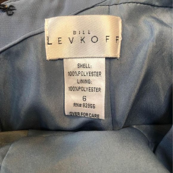 Bill Levkoff Dusty Blue Bridesmaid Dress Size 6 - Picture 6 of 6